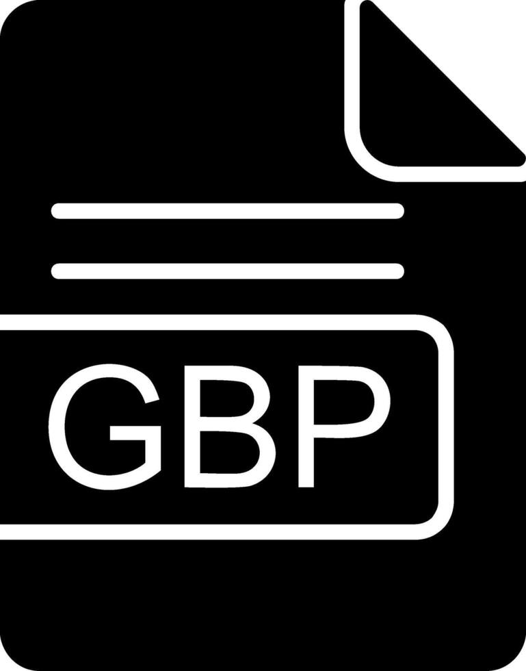 Britisches Pfund Datei Format Glyphe Symbol vektor