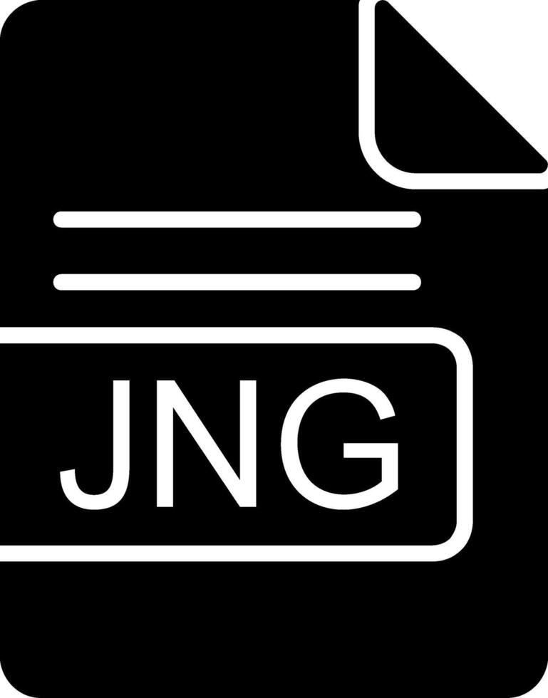 jng Datei Format Glyphe Symbol vektor