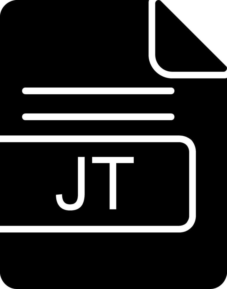 jt Datei Format Glyphe Symbol vektor