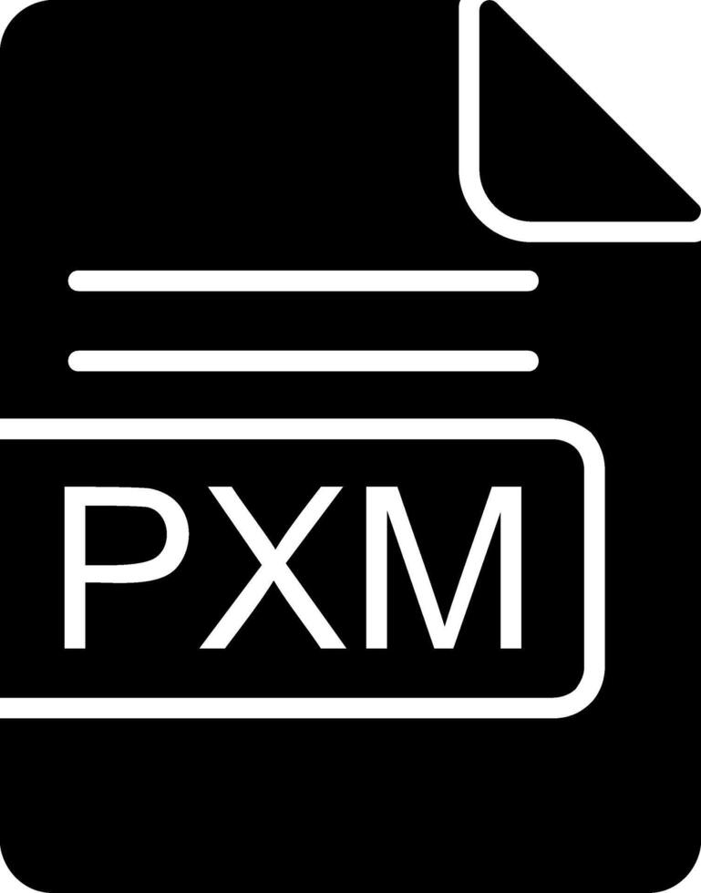 pxm fil formatera glyf ikon vektor