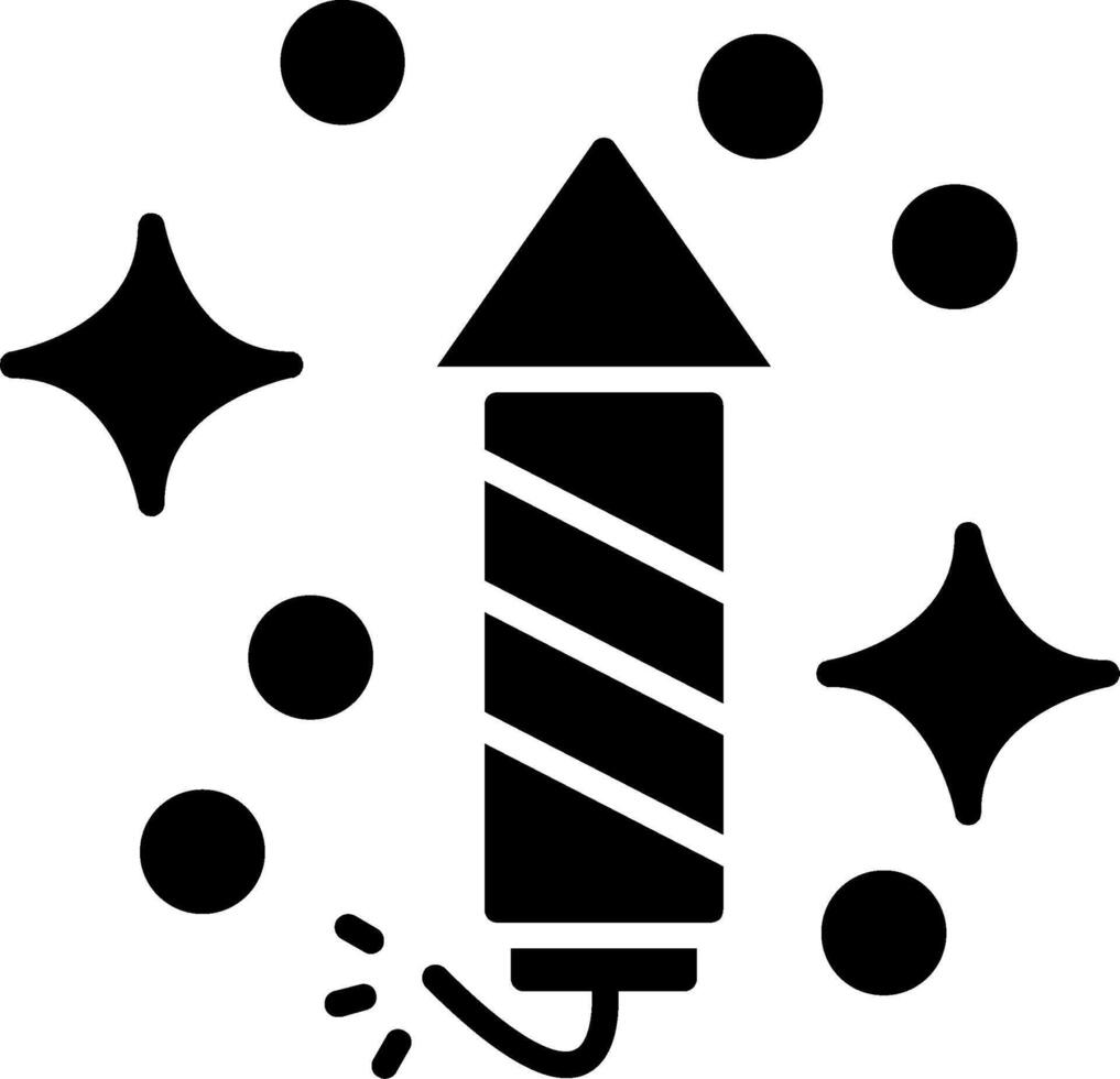 Feuerwerk-Glyphe-Symbol vektor