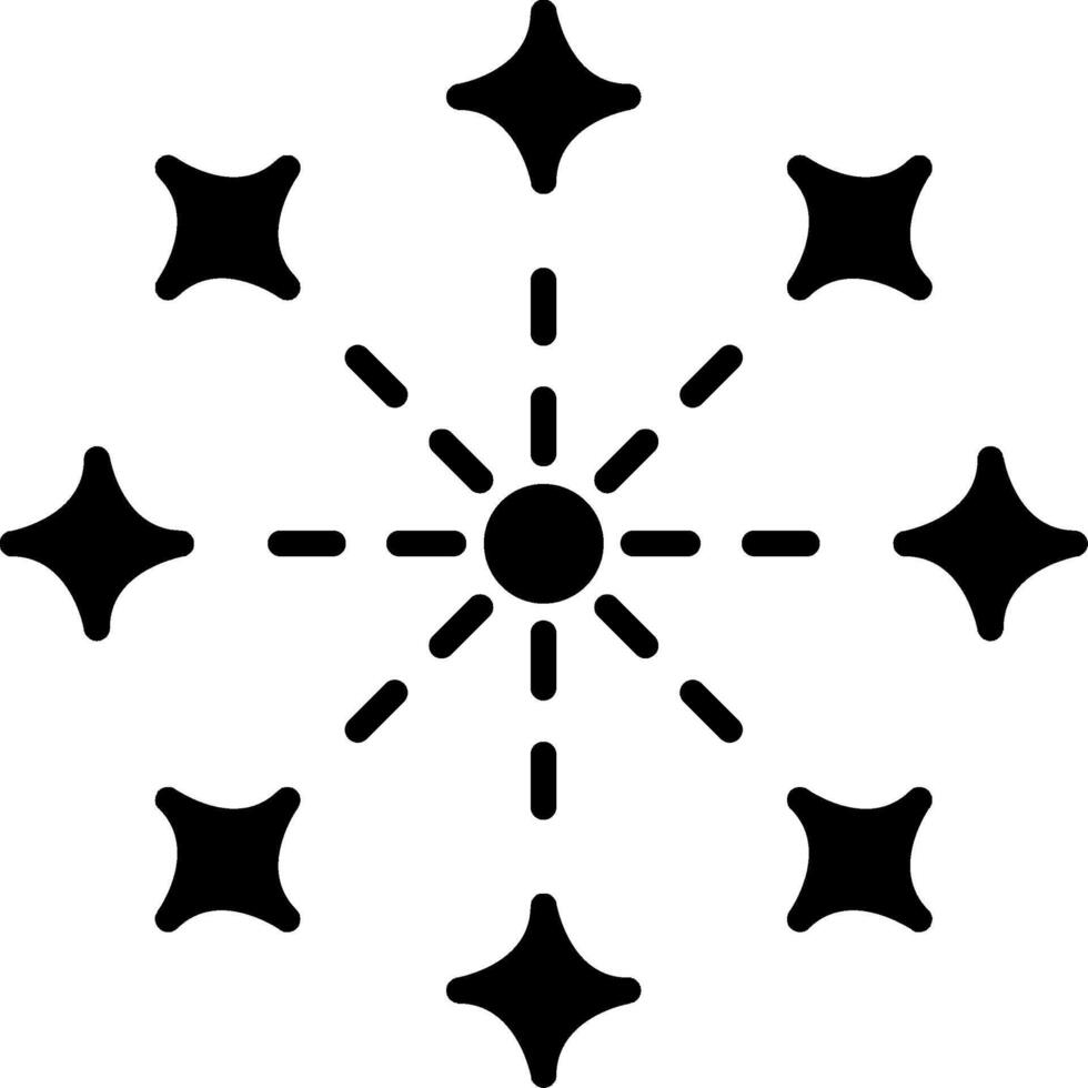 Feuerwerk-Glyphe-Symbol vektor