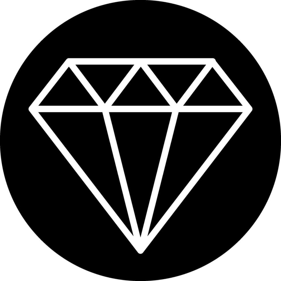 Diamant-Glyphe-Symbol vektor