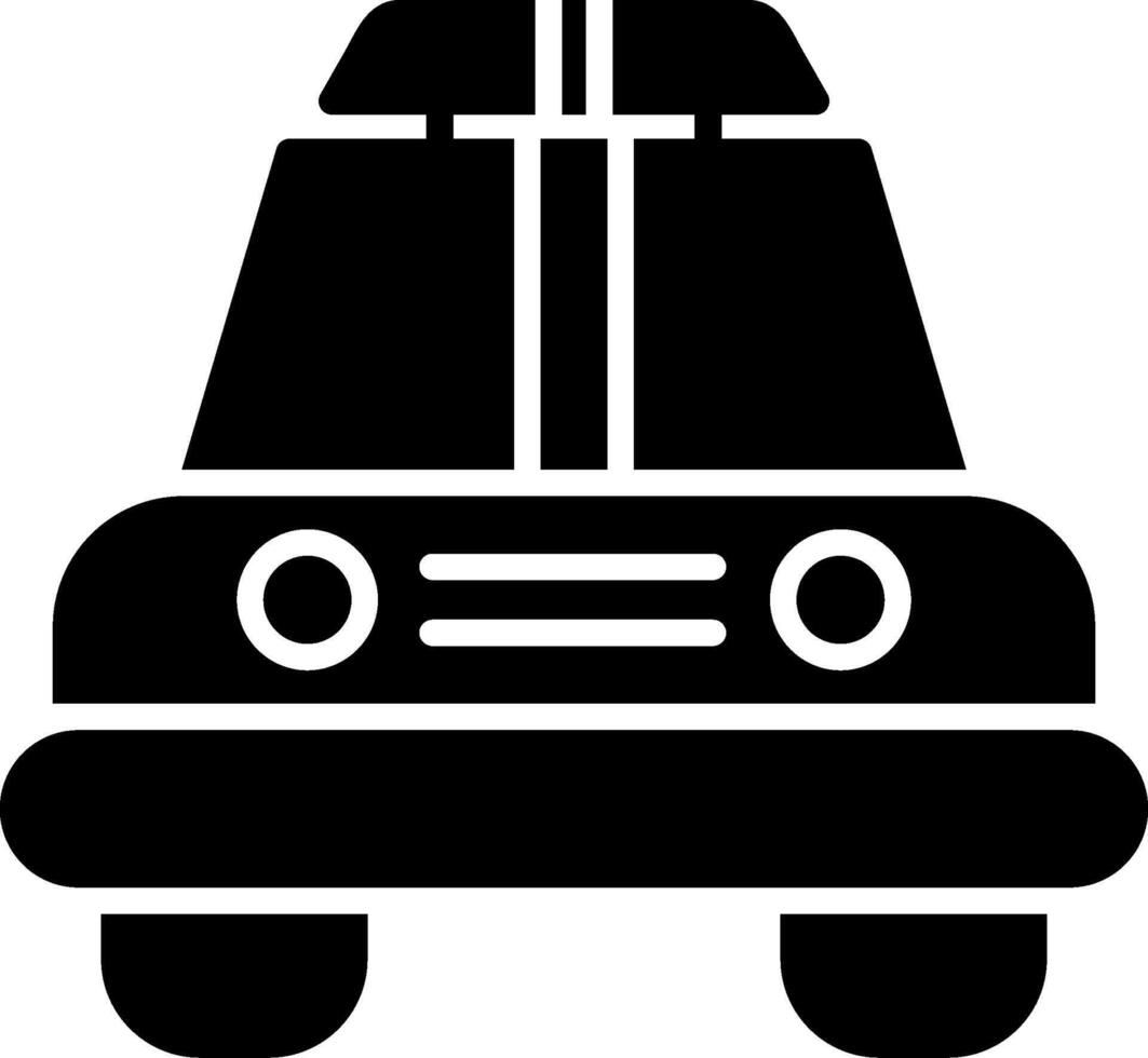 Polizeiauto-Glyphe-Symbol vektor