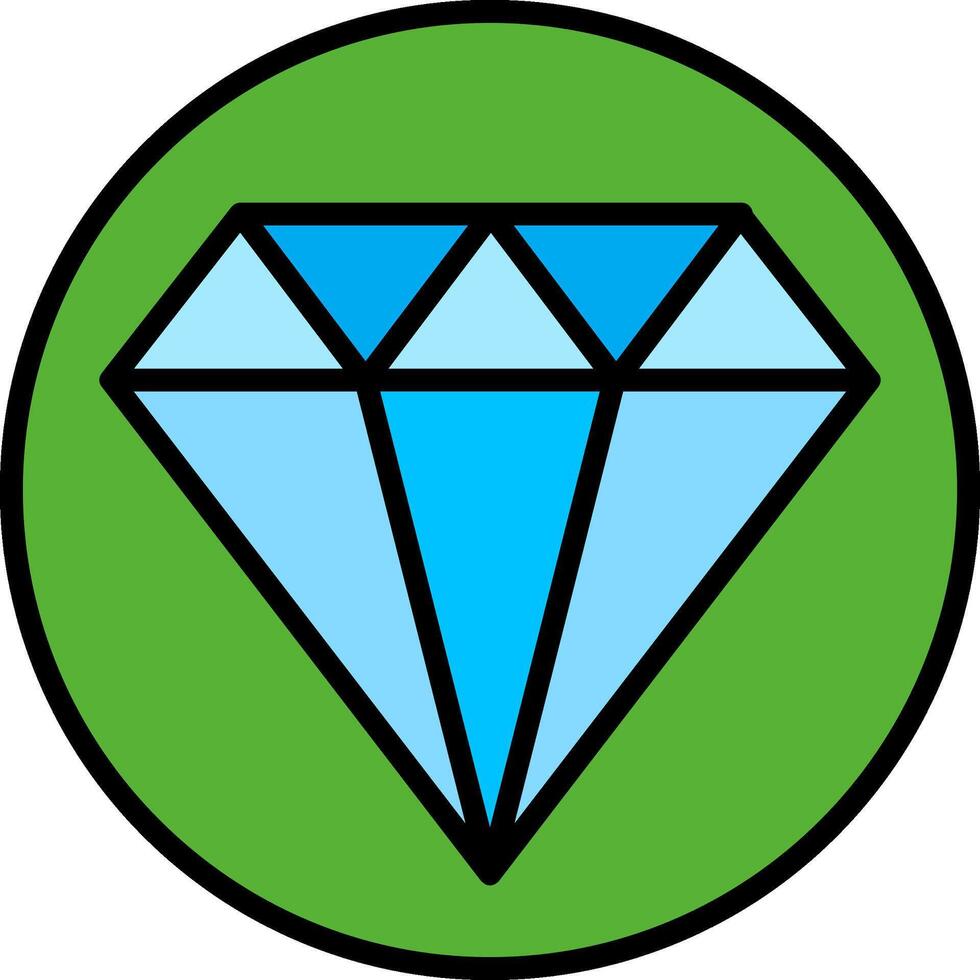 Diamant Linie gefüllt Symbol vektor