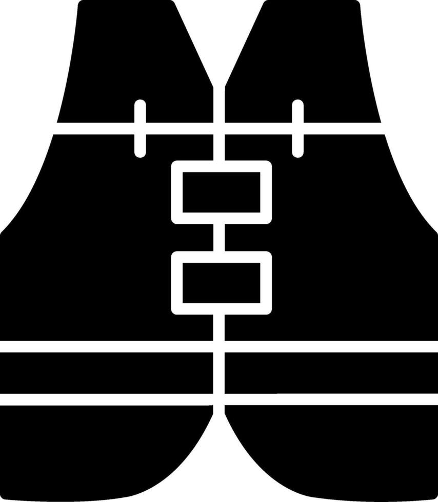 Schwimmweste-Glyphe-Symbol vektor