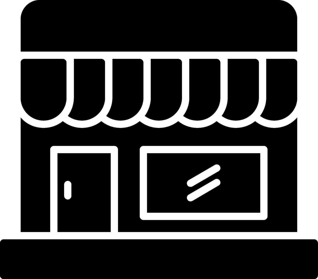 Shop-Glyphe-Symbol vektor