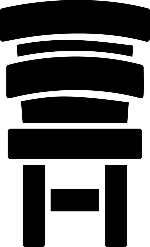 Essen Stuhl Glyphe Symbol vektor