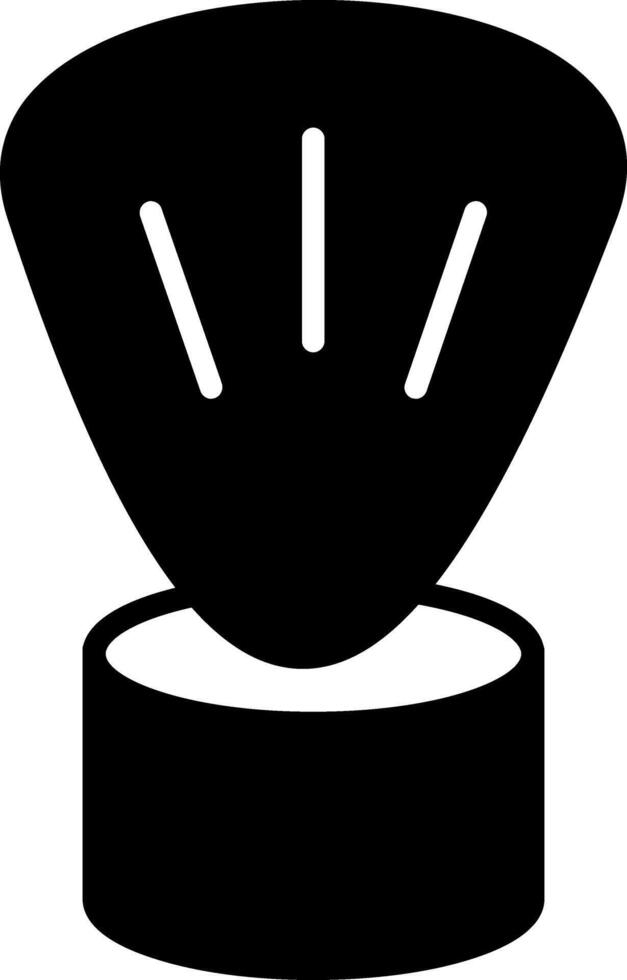 Rasierpinsel-Glyphe-Symbol vektor