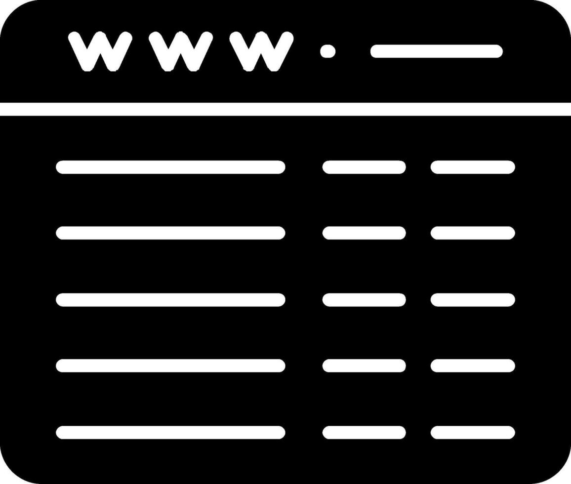 Glyphen-Symbol für die Webprogrammierung vektor