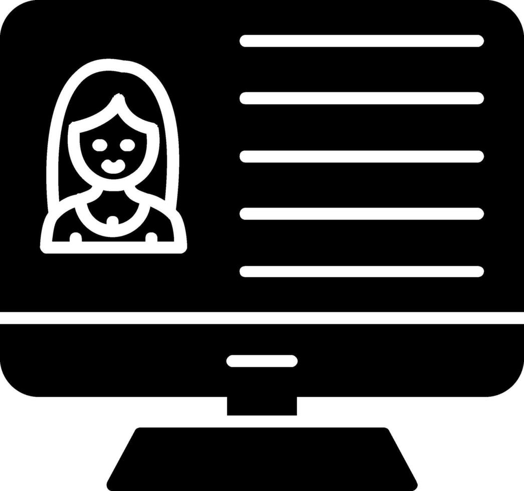 Benutzer Profile Glyphe Symbol vektor
