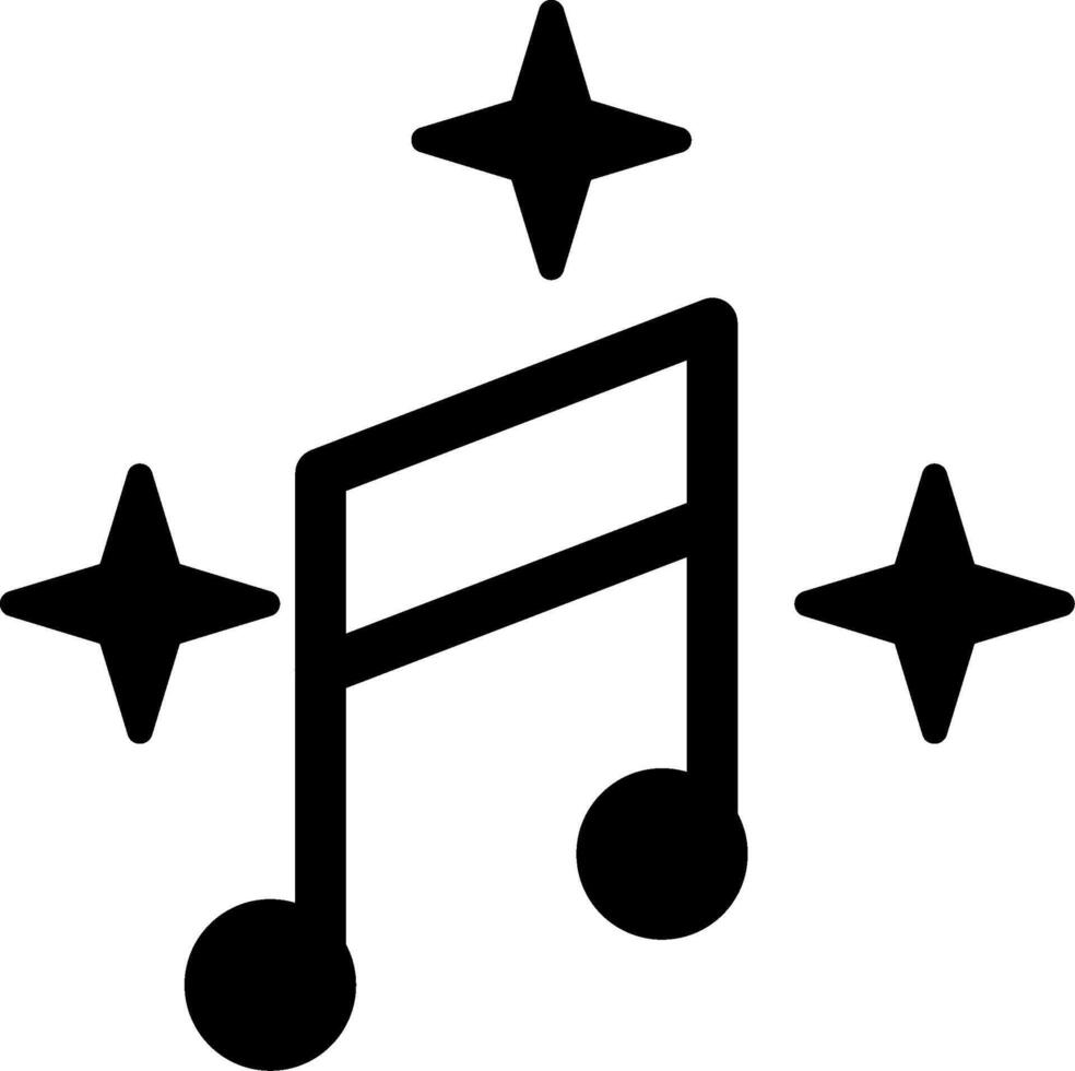 Musik-Glyphe-Symbol vektor