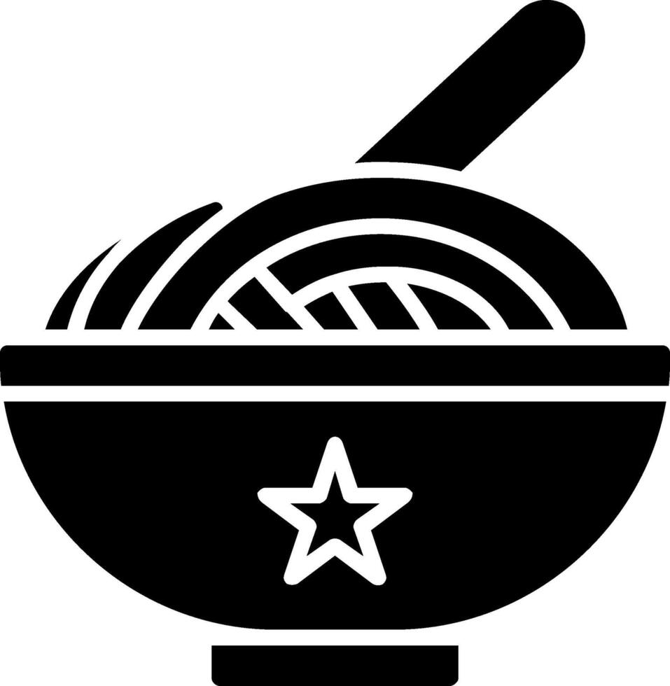 Spaghetti-Glyphe-Symbol vektor