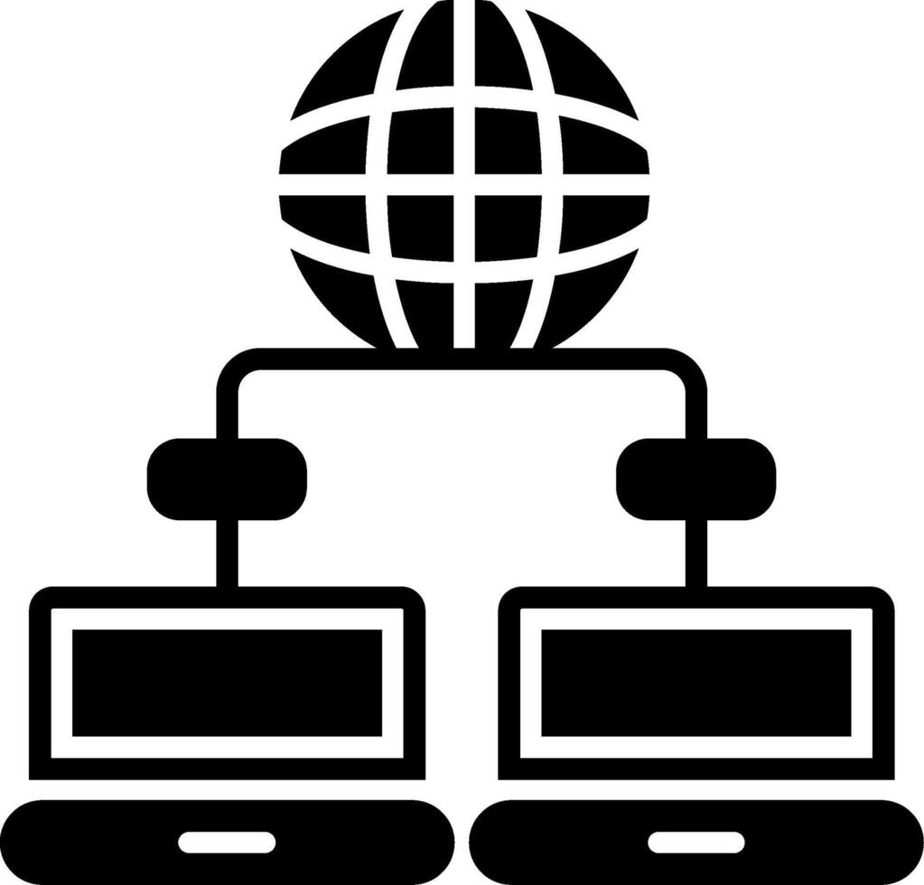 Symbol für Datennetzwerk-Glyphe vektor