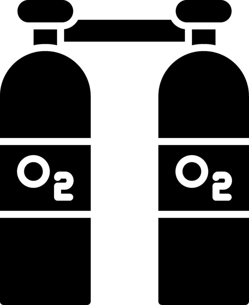 Sauerstoff-Glyphe-Symbol vektor
