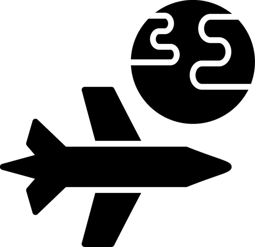 Reise-Glyphe-Symbol vektor