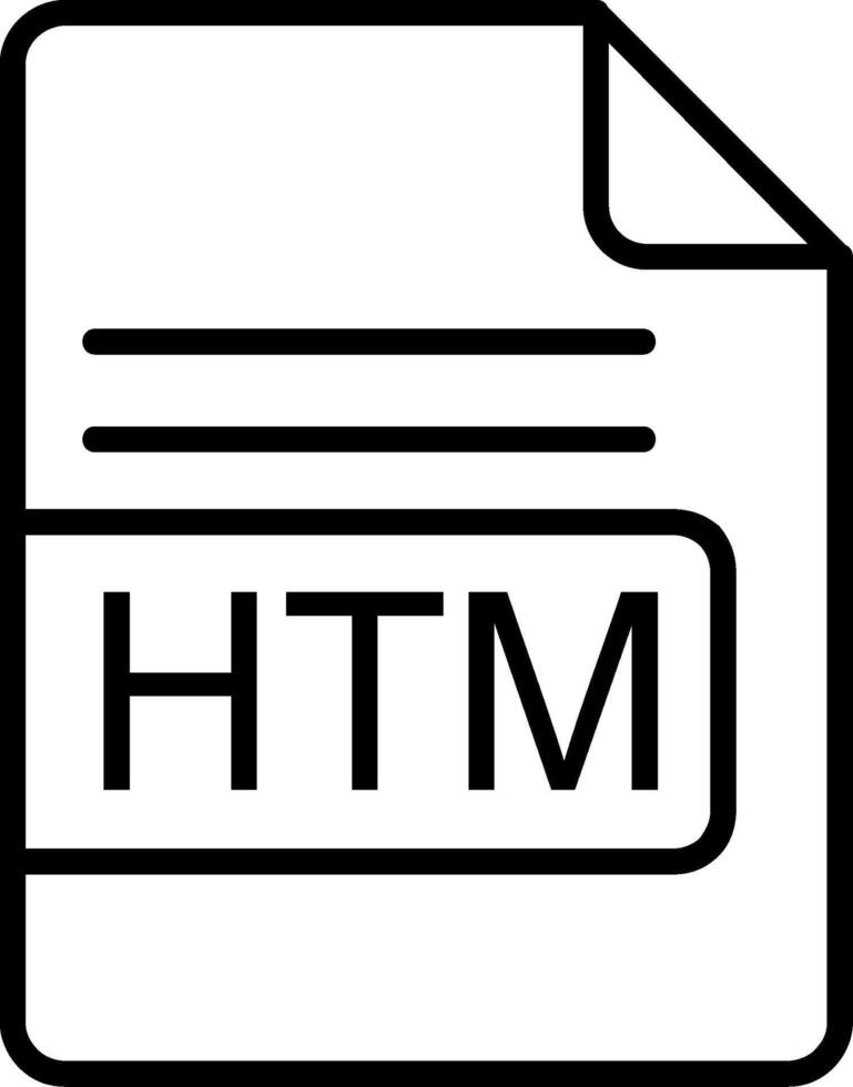 htm Datei Format Linie Symbol vektor