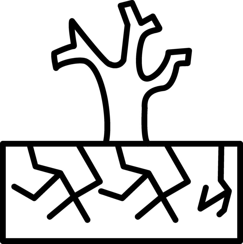 Symbol für Dürrelinie vektor