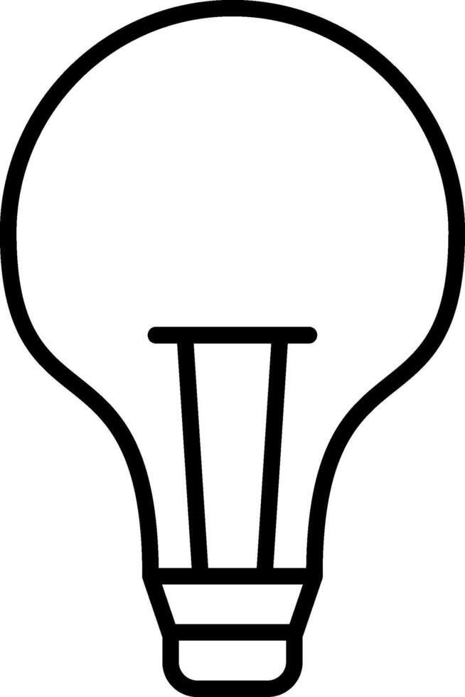 Glühbirne Symbol Leitung vektor