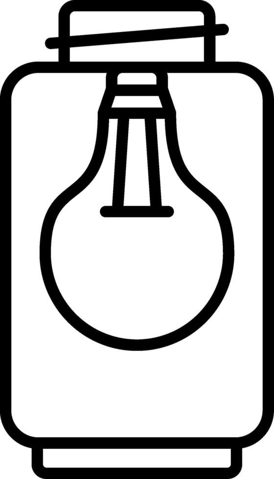 Symbol für die Lampenlinie vektor