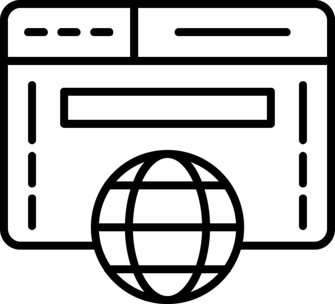 Symbol für die Website-Linie vektor