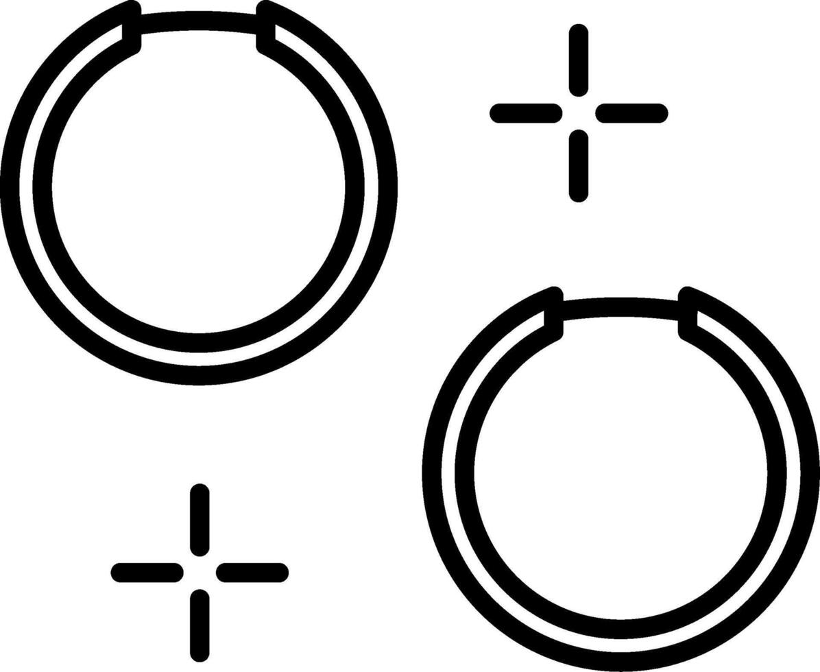 Band Ohrringe Linie Symbol vektor