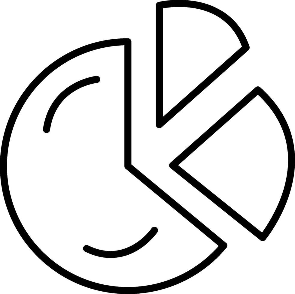 Kreisdiagramm-Liniensymbol vektor