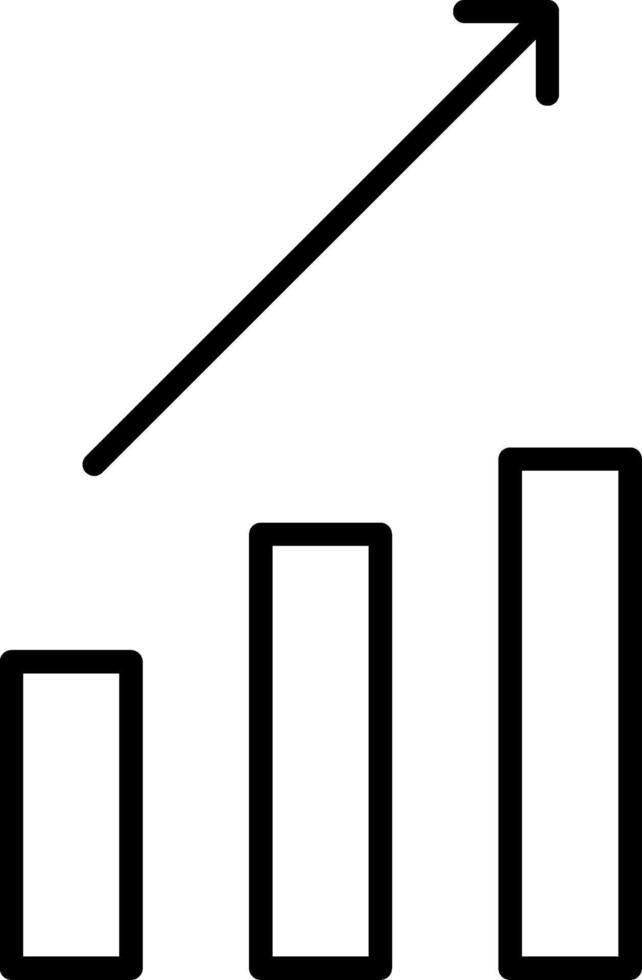 Pfeil Diagramm Linie Symbol vektor