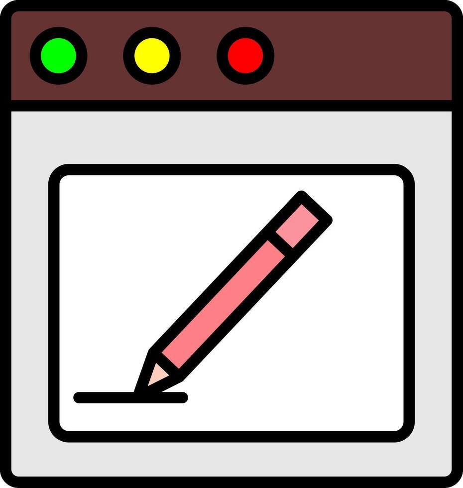 redaktionell design linje fylld ikon vektor
