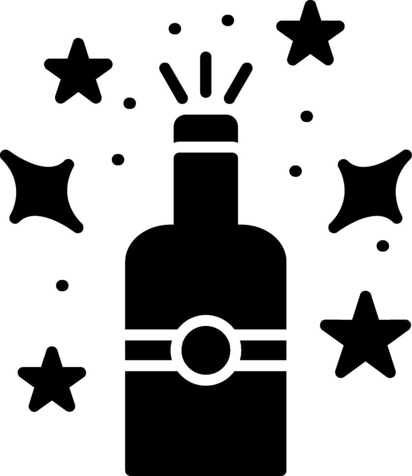 Champagner-Glyphe-Symbol vektor