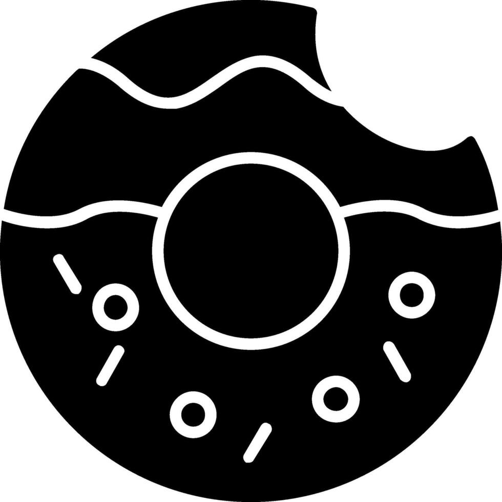 Donut-Glyphe-Symbol vektor