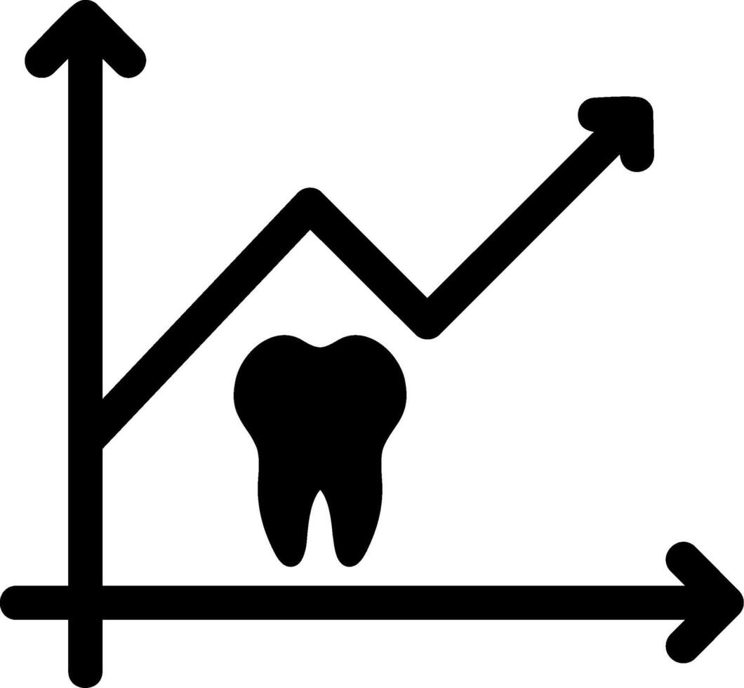 Statistik-Glyphe-Symbol vektor