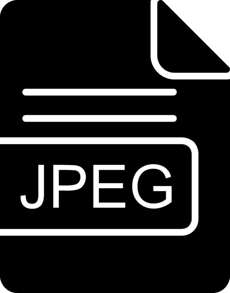 JPEG Datei Format Glyphe Symbol vektor