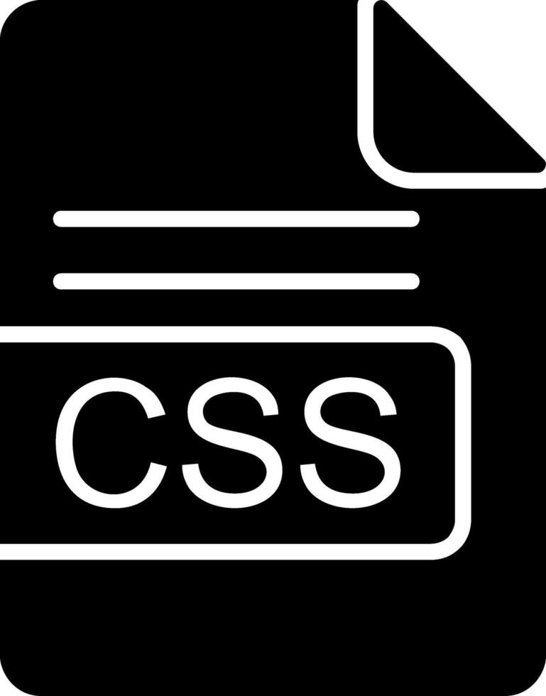 CSS Datei Format Glyphe Symbol vektor