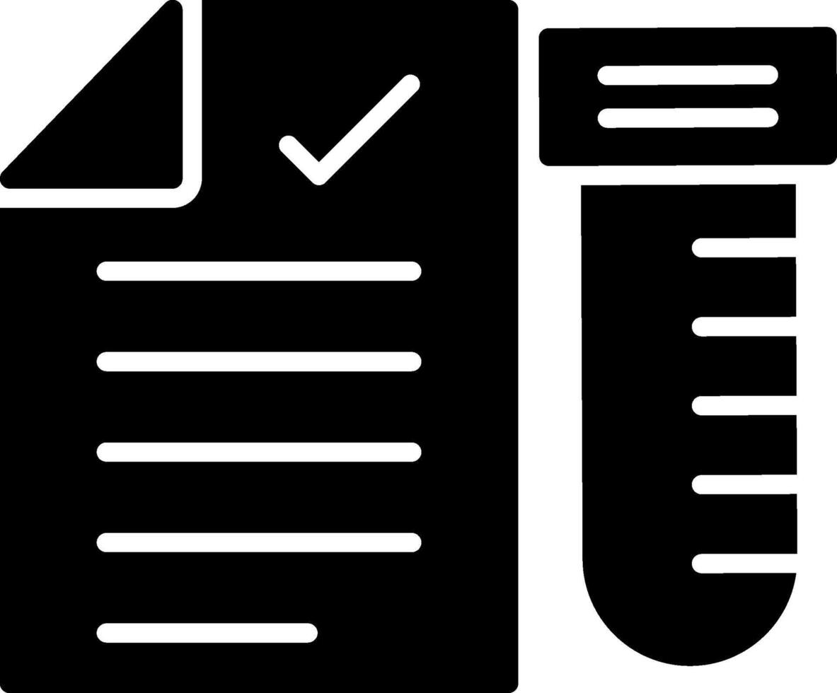 Glyphensymbol für dna-Bericht vektor