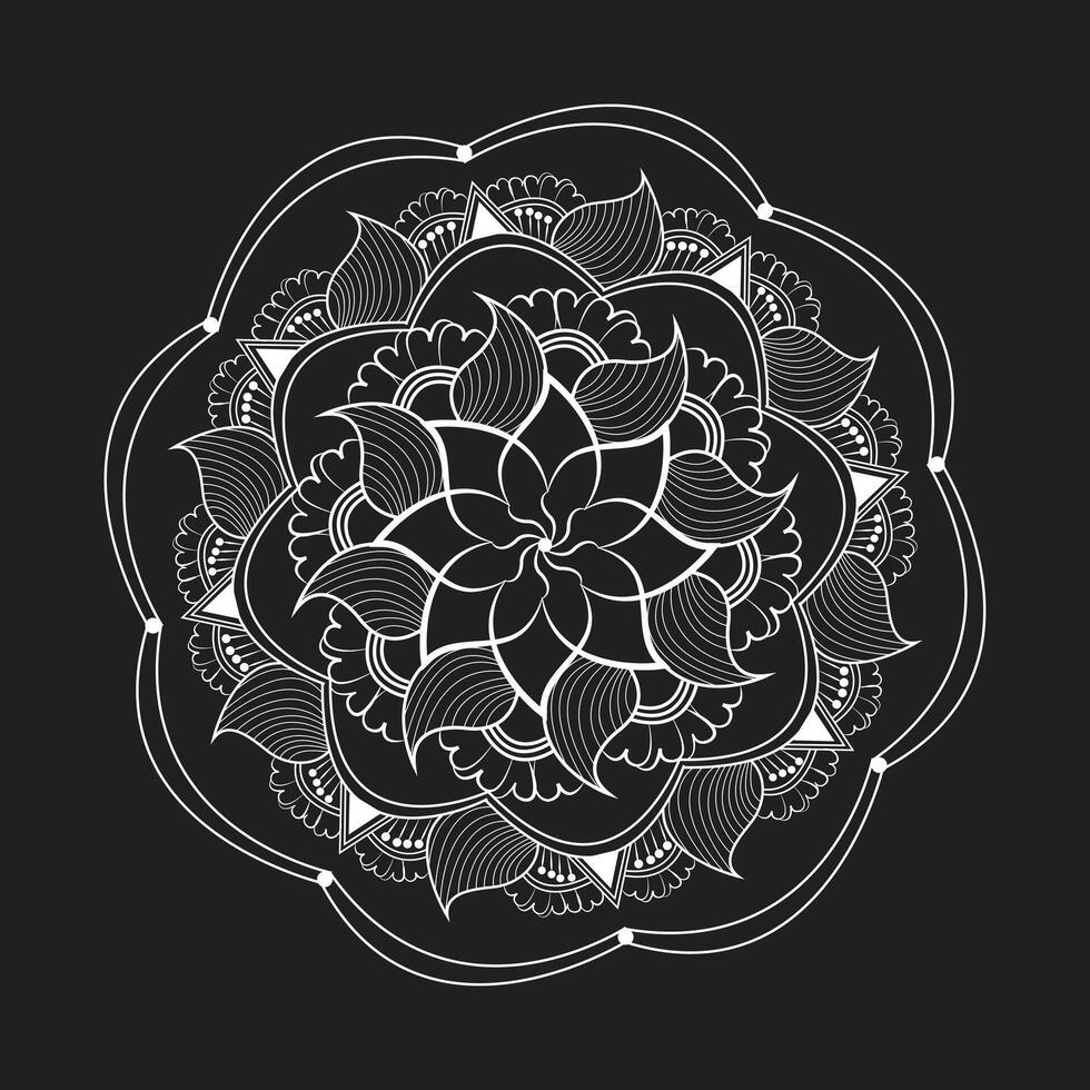 kreativ einfach Luxus eps Mandala Muster zum kostenlos herunterladen vektor