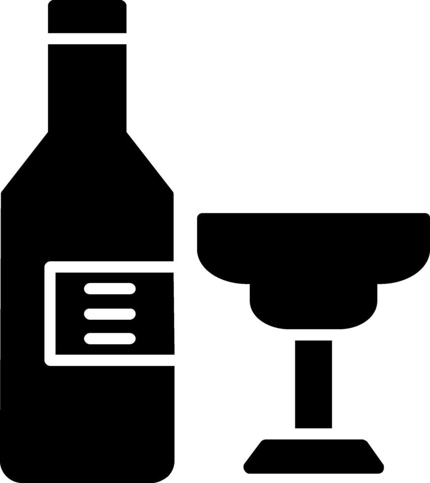 Alkohol-Glyphe-Symbol vektor