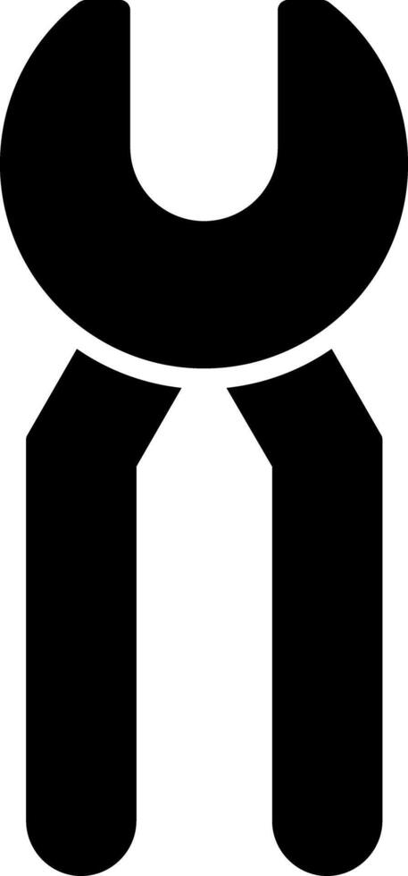 Zange Glyphe Symbol vektor