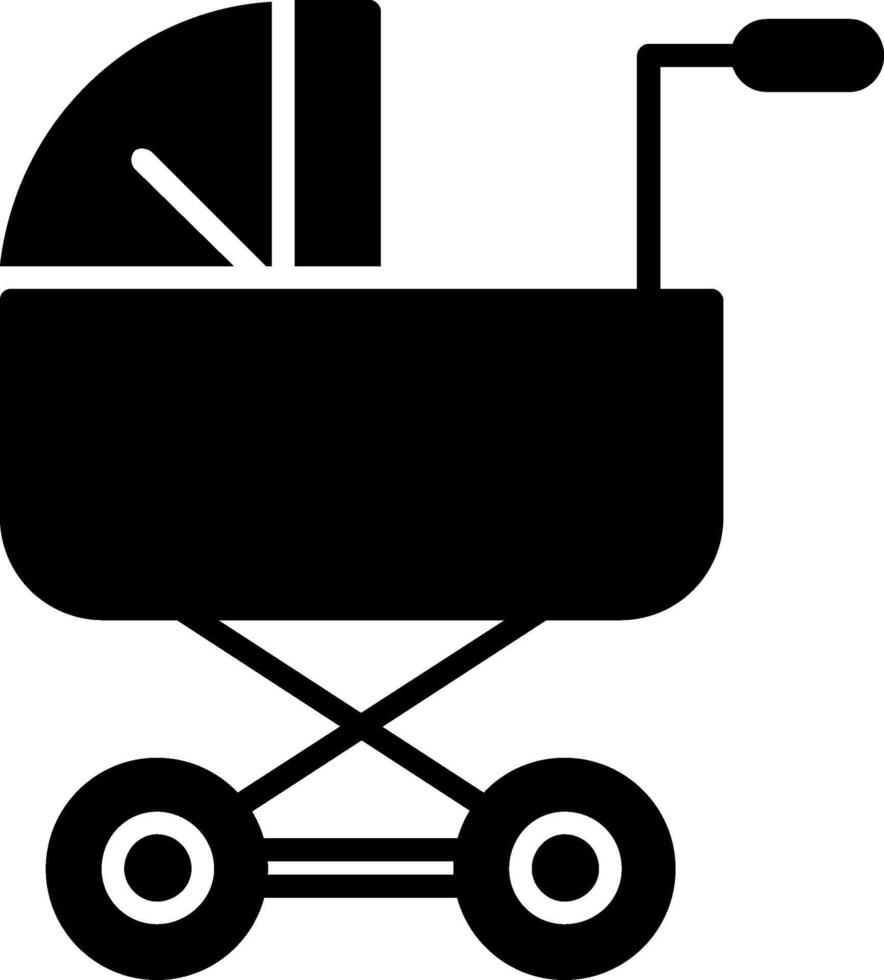 Baby Kinderwagen Glyphe Symbol vektor