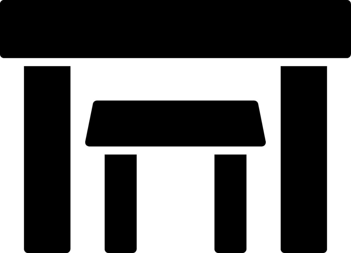Tabellen Glyphe Symbol vektor