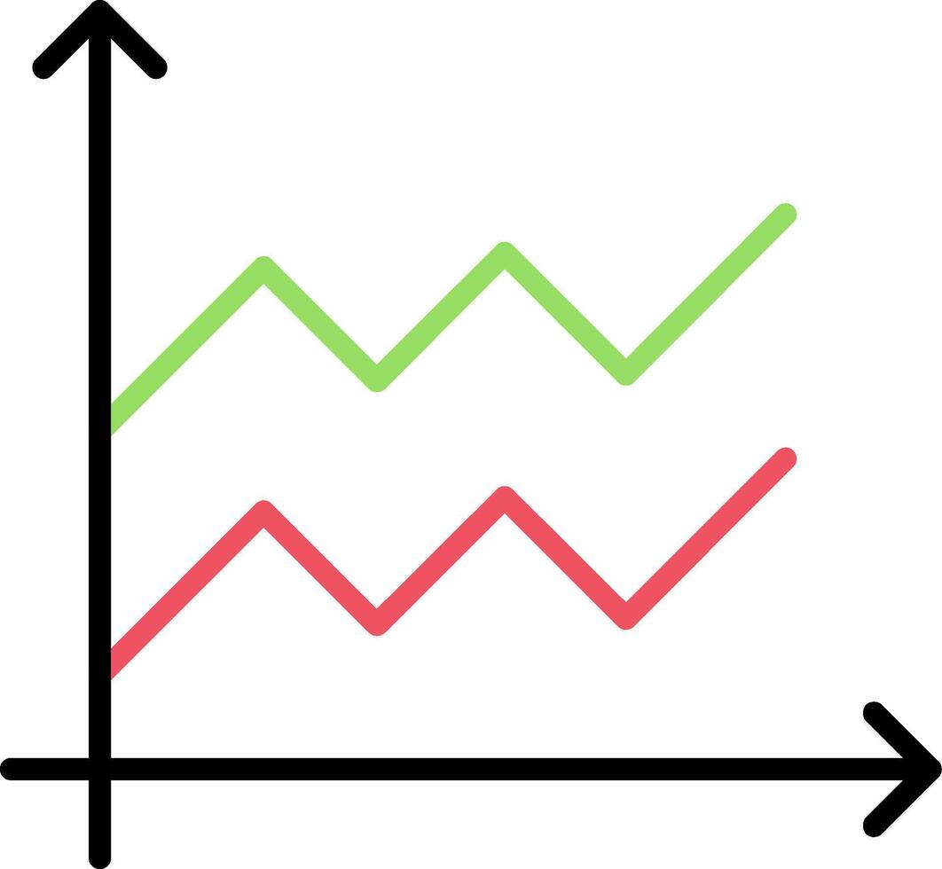 Bereich Graph Linie gefüllt Symbol vektor