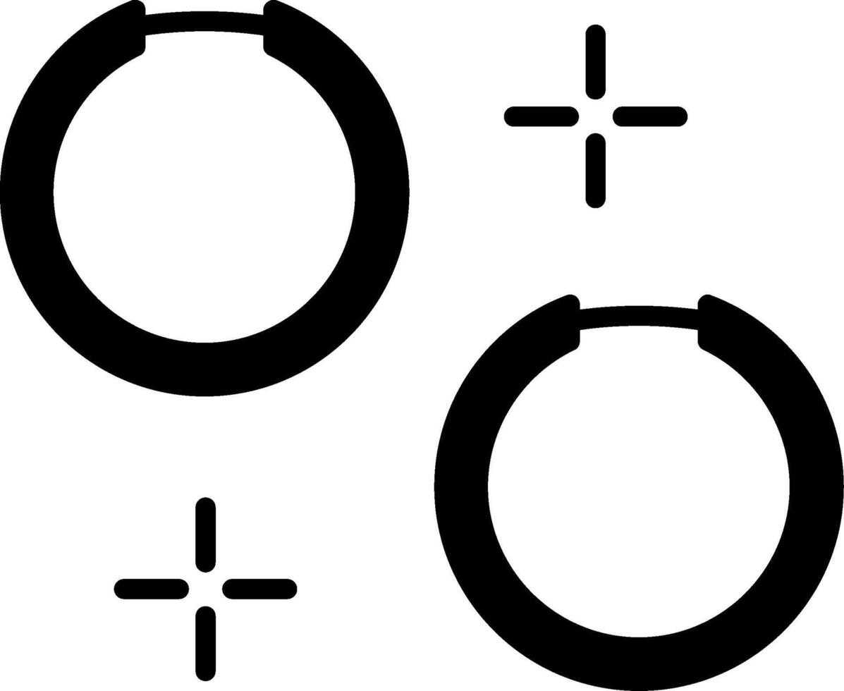 Band Ohrringe Glyphe Symbol vektor