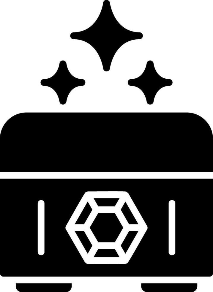 Schatztruhe-Glyphe-Symbol vektor