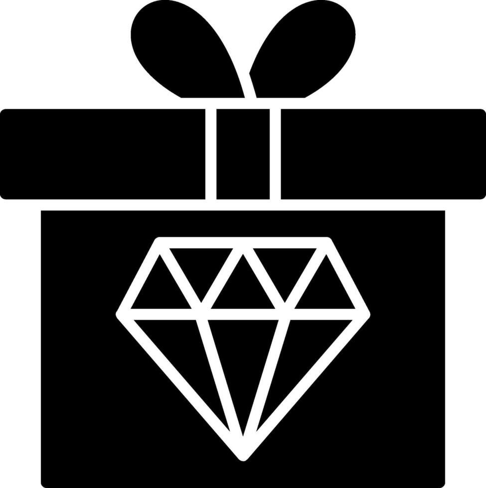 Diamant-Glyphe-Symbol vektor