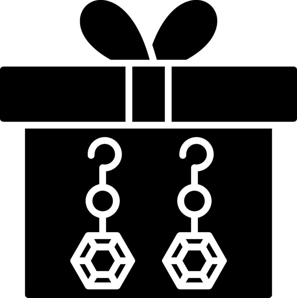 Geschenkbox-Glyphe-Symbol vektor