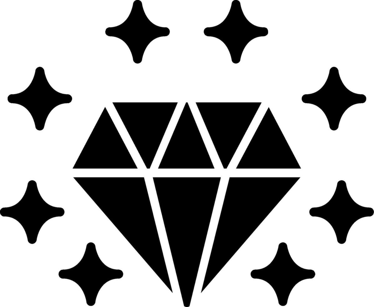 Edelstein Glyphe Symbol vektor