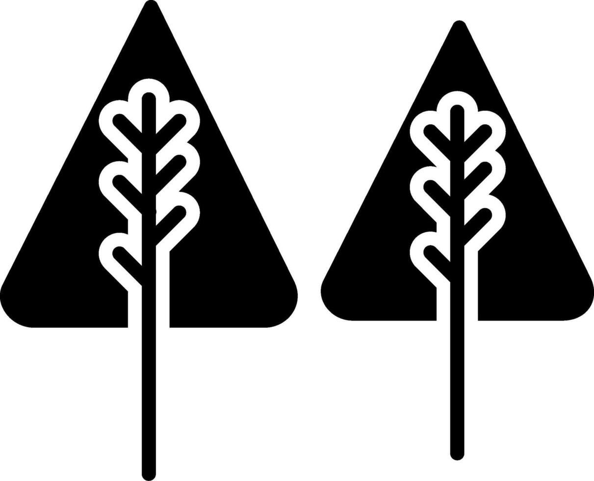 Pine-Glyphe-Symbol vektor