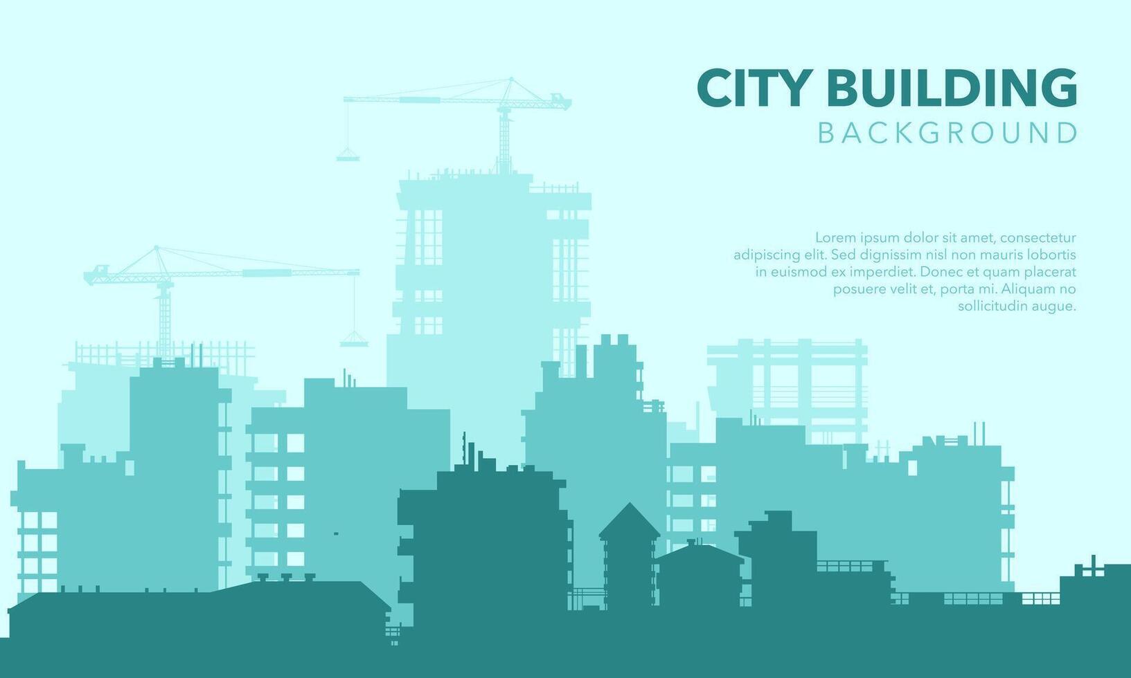 illustration av skyskrapa byggnad i en stor stad under konstruktion. lämplig för design bakgrund element från stadsbild vektor