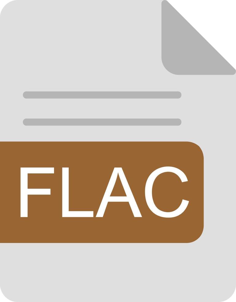 flac fil formatera platt ikon vektor