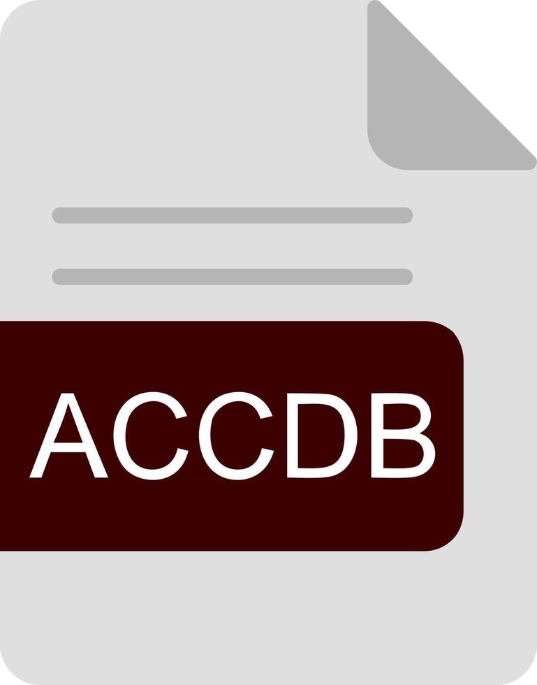 accdb fil formatera platt ikon vektor